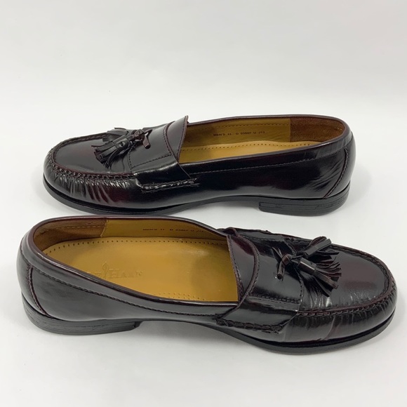 COLE HAAN Pinch Tassel Burgundy 11 D Loafers - Picture 4 of 7